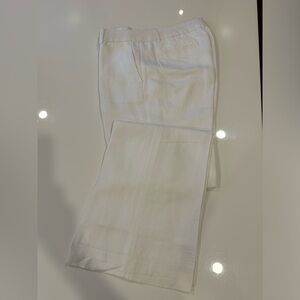 White linen trousers